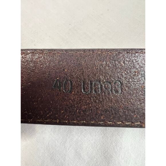 L.L. Bean Brown Leather Belt Hidden Zipper Pouch Mens Size‎ 40 - Picture 10 of 13